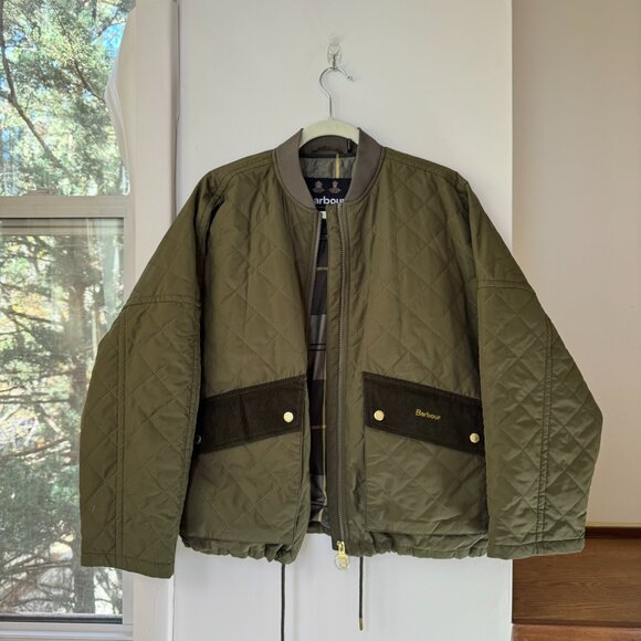 Barbour Bowhill Quilted Jacket in Army Green 4 - Picture 4 of 13